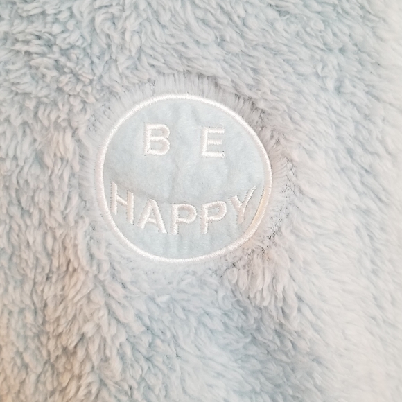 NEW Derek Heart "Be Happy" Cropped Fleece Pullover Women's Size Large - Picture 3 of 7